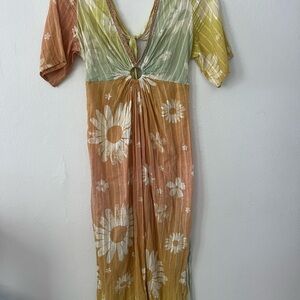 Floral Tie-Dye Midi Dress